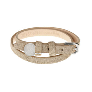 Milk Textured Leather wrap bracelet