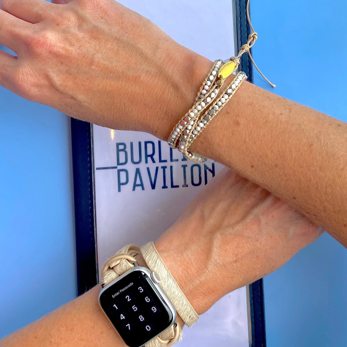 Smart Watch Band - Milk Textured Leather