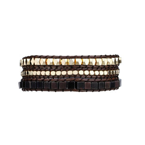 Bronzed Goddess Three Wrap Bracelet