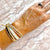 Luxe Gold & Milky Crystals, 3 Wrap Bracelet