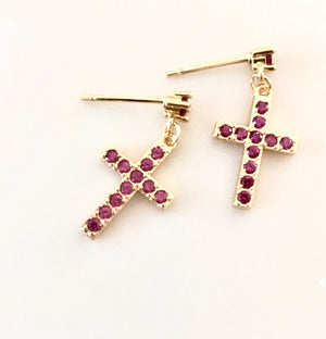 Sol Studs Fuchsia