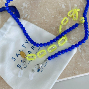 Neon Mix Royal Blue & Yellow - Sunglass chain