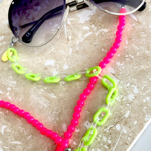 Neon Mix Pink & Lime - Sunglass chain