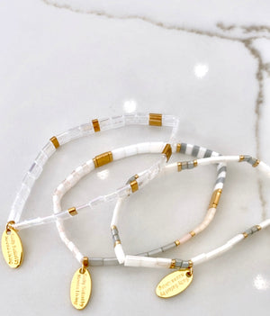 Ibiza Bracelet - Crystal White