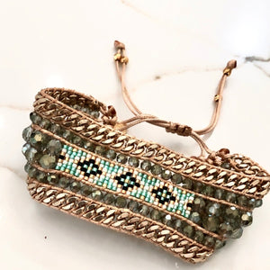 Ibiza Cuff Olive bracelet