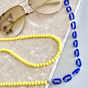 Neon Mix Yellow & Royal Blue - Sunglass chain