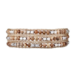 Delicate Wrap Bracelet, Jasper Stone